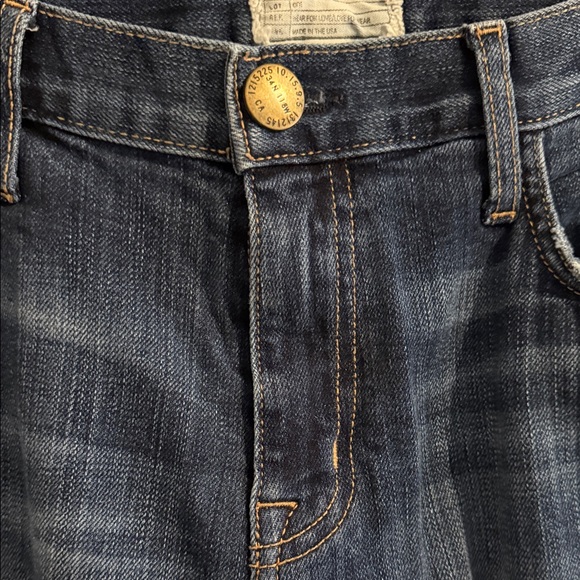 Current/Elliott The Boyfriend Dark Blue Straight Jeans Woman 27 - Picture 4 of 10